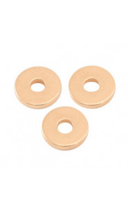 DQ metal disc bead 6x1mm Rosegold